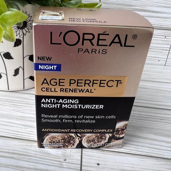 NEW L'OREAL Paris Age Perfect Cell Renewal Antiaging Night Moisturizer 1.7 oz - Picture 6 of 8